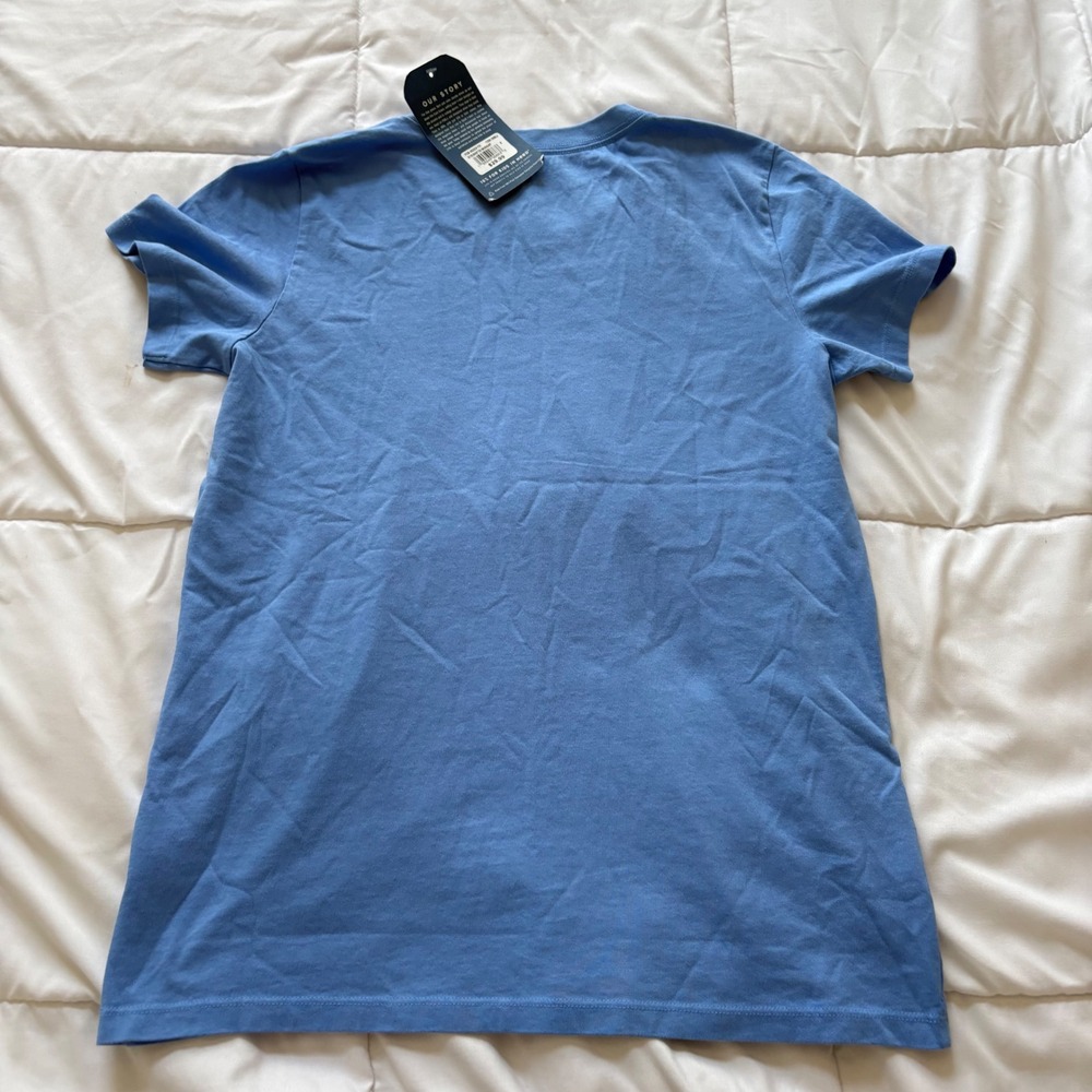NWT Life is Good T Shirt Tee Womens Medium Blue 100% Cotton Wave Sun Heart Beach - Picture 7 of 7